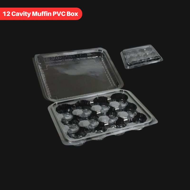 12 Cavity Muffin PVC Box