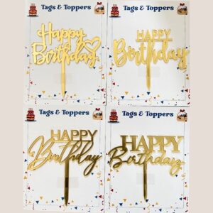 Happy Birthday Acrylic Topper (Random Design T4)