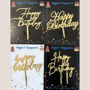 Happy Birthday Acrylic Topper (Random Design T5)